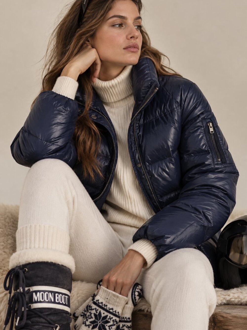TNA | Dark Blue Down Puffer Jacket – Women’s XS